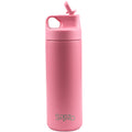 Sipzo Stainless Steel Water Bottle with Straw Lid – Pink