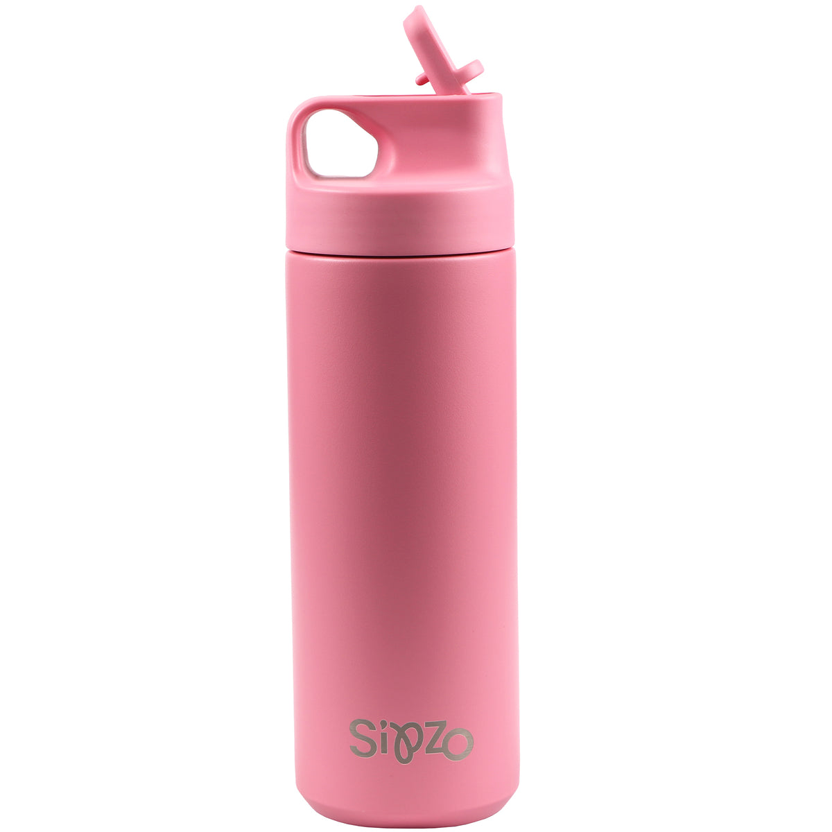 Sipzo Stainless Steel Water Bottle with Straw Lid – Pink