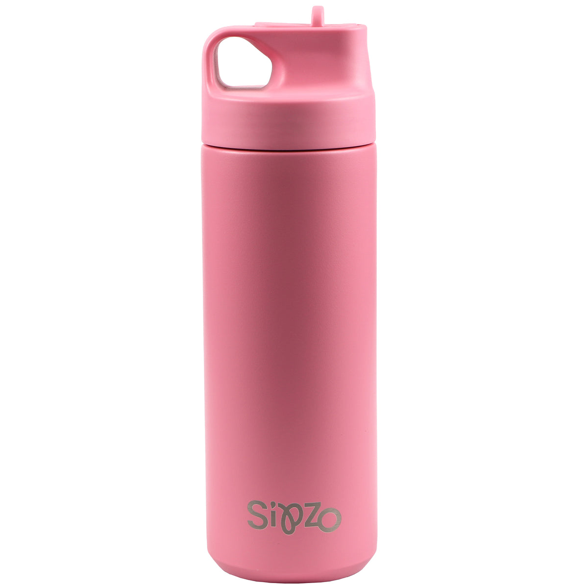 Sipzo Stainless Steel Water Bottle with Straw Lid – Pink