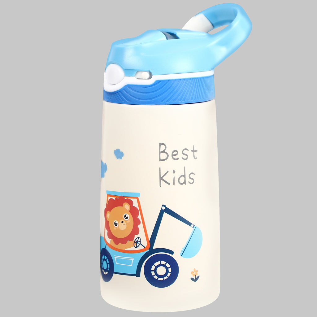 Sipzo Kids Insulated Stainless Steel Water Bottle with Straw Lid – Blue
