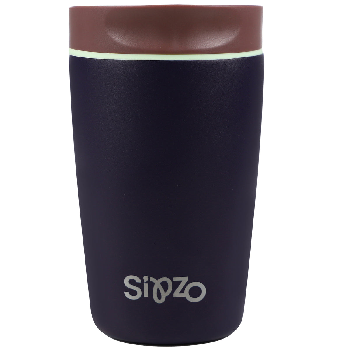 Sipzo Insulated Stainless Steel Travel Tumbler with Lid – Black & Brown