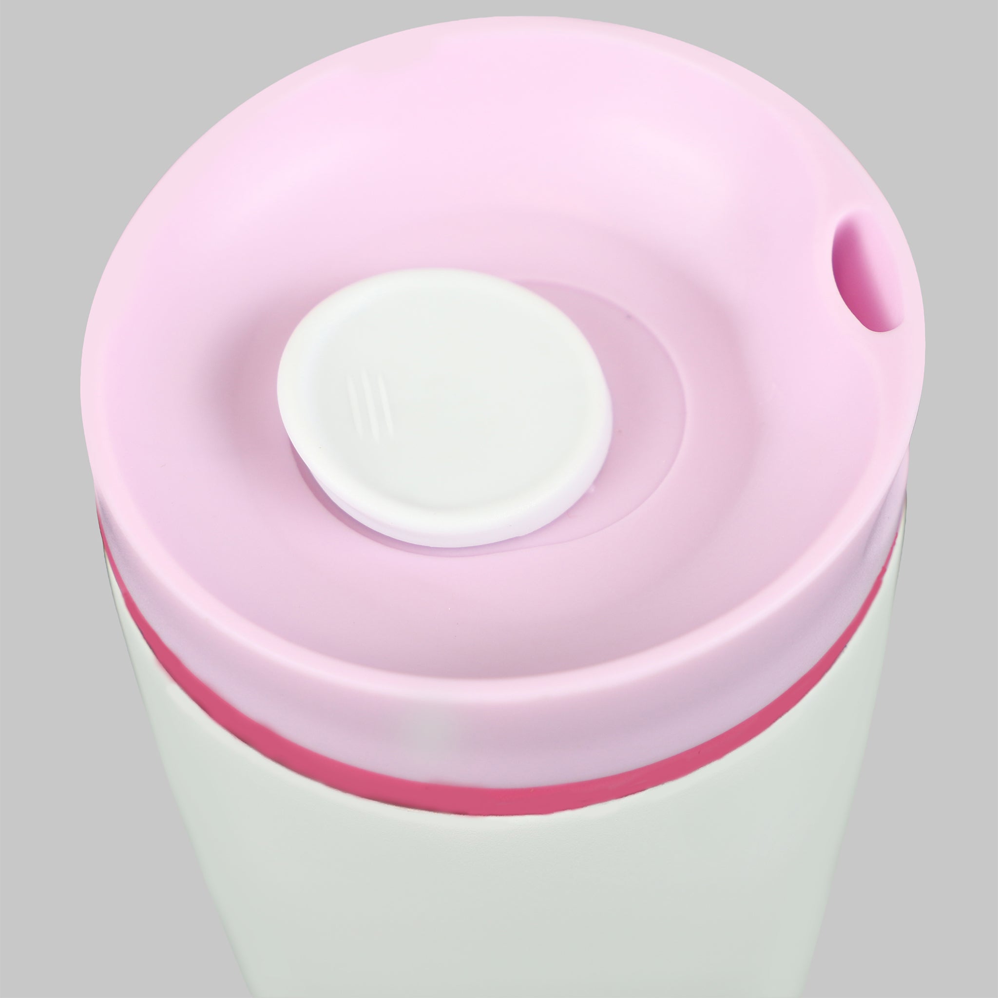 Sipzo Insulated Travel Tumbler with Lid – White & Pink