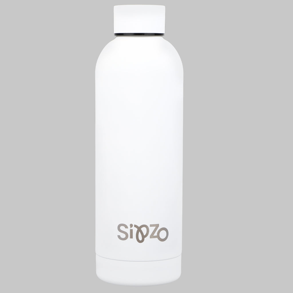 Sipzo Classic Stainless Steel Water Bottle – White