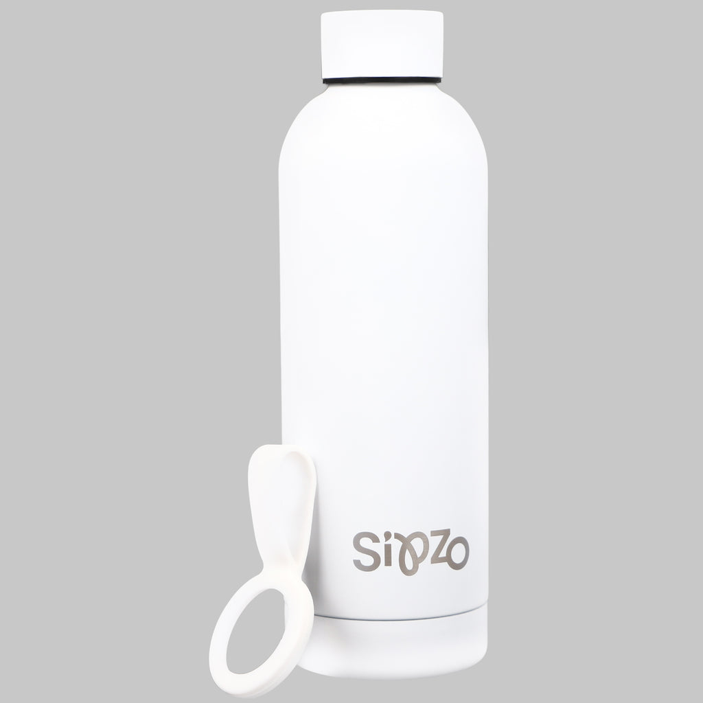 Sipzo Classic Stainless Steel Water Bottle – White