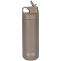 Sipzo Insulated Stainless Steel Water Bottle with Straw Lid - Dark Gray