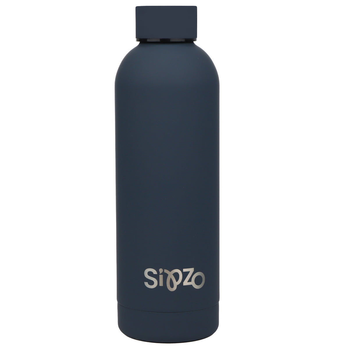 Sipzo Insulated Stainless Steel Water Bottle with Carry Handle – Navy Blue
