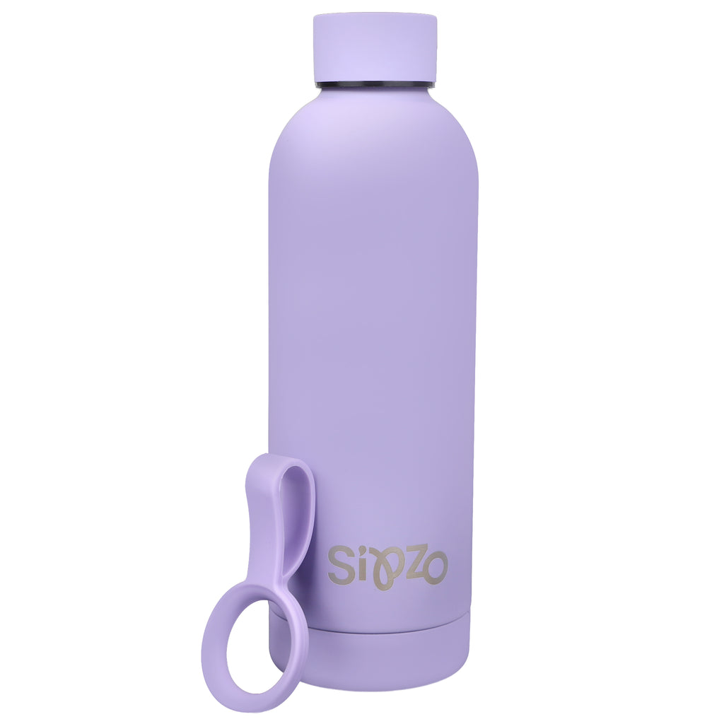 Sipzo Insulated Stainless Steel Water Bottle with Carry Handle – Lavender