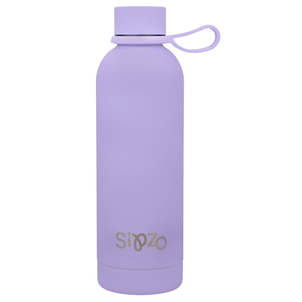 Sipzo Insulated Stainless Steel Water Bottle with Carry Handle – Lavender