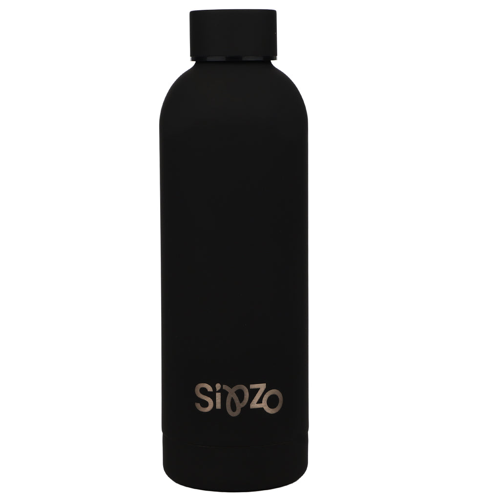 Sipzo Insulated Stainless Steel Water Bottle – Matte Black